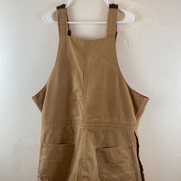 Carhartt Overalls Size L Duck Bib Quilted Double Knee Workwear 14806 USA Vintage - Picture 9 of 16